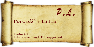 Porczán Lilla névjegykártya